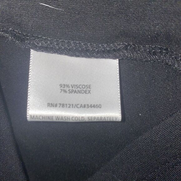 Eileen Fisher Black Tank Top W/ Ruffle Size Medium - Picture 6 of 6